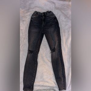 Black/Grey high rise skinny jeans